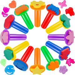 12Pcs Paint Stamps for Kids, Sponge Brushes for Painting, EVA Foam Stamps for Ea