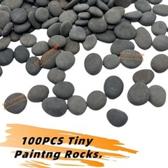 CYLHCM 100PCS Tiny Painting Rocks,DIY Pebble for Painting Detail