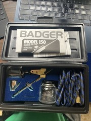 Badger Airbrush Vintage Model 150-Painting Kit Wooden Box