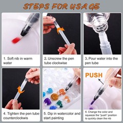 Non-Toxic 48 Color Watercolor Paint Set with Professional Brushes for All Ages