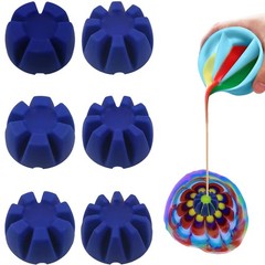 6Pcs/Set Flower Pour Cups Silicone Split Cup for Paint Pouring Acrylic Pourin…