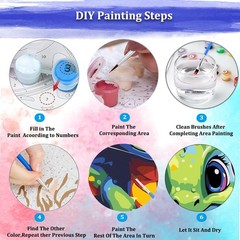 Colourful Dragon Paint by Numbers Kit for Adults Beginner & Kids Ages 8-12,Dr…