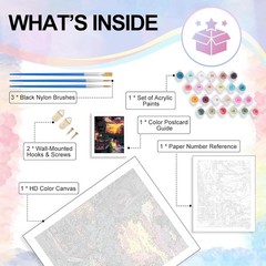 Paint by Numbers Kit for Adults – Sunset Cabin Adult Paint by Number Kits