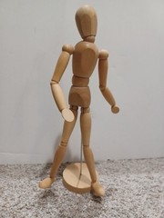 Wood Artist Drawing Mannequin or Manikin 12″ on base with flexible body ART261