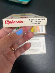 Alphacolor 12 Square Pastels Weber Costello USA 105-007 Vintage Art Supplies
