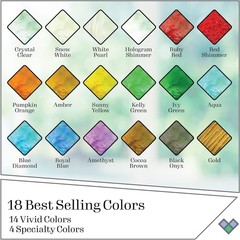 Vibrant 2oz Acrylic Paint Set – 18 Non-Toxic Colors for Beginners and Artists