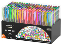 360 Pack Gel Pens Set, 180 Colors Gel Pen Set plus 180 Color Refills Perfect for