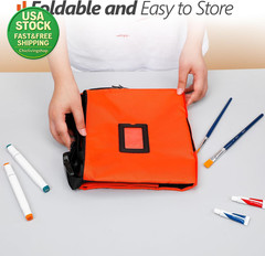 Large Art Portfolio Bag 24 X 36 Inch Poster Storage Carrying Case Orange