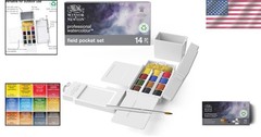 12 Half Pan Professional Watercolor Paint Set – Ideal for Artists & Travelers