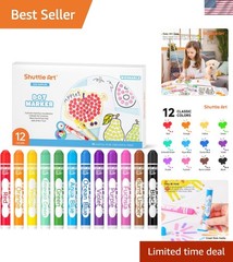 Dot Markers, 12 Colors Washable Markers for Toddlers,Bingo Daubers Supplies K…