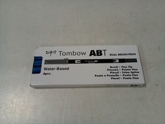 Tombow ABT Dual Brush Pens, Water-Based 6pcs Blue