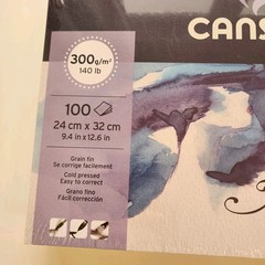 Canson Montval Watercolour Paper 100 Sheets 24x32cm 300 g/m2 140 lb Cold Pressed