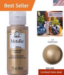 Metallic Acrylic Paint in Assorted Colors 2 oz, 577, Sashara Gold