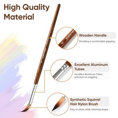 25pcs Paint Brush Set, Professional Paint Brush Set with Cloth Roll and Paint…