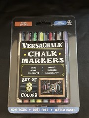 VersaChalk Chalk Markers 8 Neon Colors 3mm Fine Tip NEW