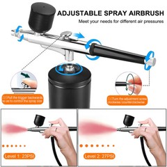 Portable Air Compressor Kit Airbrush Paint Spray Gun Nail CakeTattoo Airbrush
