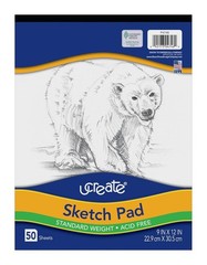 Versatile 9″ x 12″ Sketch Pad with 50 Sheets – Perfect for Drawing & Painting