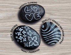 Black and White Acrylic Paint Markers Set for Rock, Canvas, Fabric, DIY Projects