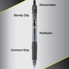 Gel Pen Refillable 1mm Bold Point Blue Ink Office School Journaling Pack of 12