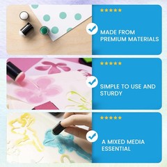 40 PCS Finger Sponge Dauber Storage Case Soft Head Painting Stenciling Art