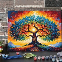 Tree of Life Paint by Numbers Kit for Adults with 12x16Inch Framed, LFDK03