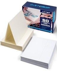 Watercolor Cards and Envelopes Set – 50 Folded 5×7 Inch Blank Heavyweight Pap…