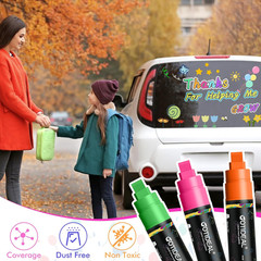 Window Markers for Glass Washable,Jumbo Chalk Markers for Blackboard,Car Mark…