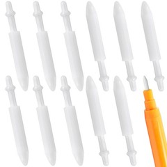 55Pcs Universal White Nylon Replacement Pen Nibs for Smooth Consistent Ink Flow