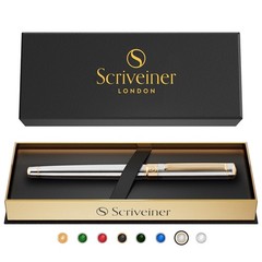 Scriveiner Silver Chrome 1 Count (Pack of 1), 10. with Gold