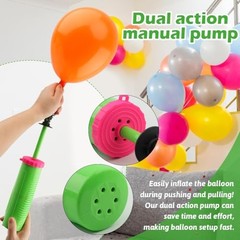 2Pack Balloon Pump Handheld,Dual Action Manual Air Inflator for green
