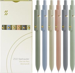 Luxury Gold Morandi 6 Pcs Gel Pens – No Smear, Ultra Smooth Writing Experience