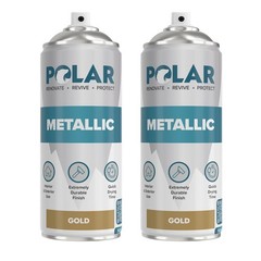 Polar Metallic Gold Spray Paint – 2 x 13.5 Fl Oz (Pack of 2),