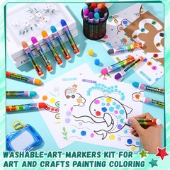 48 Pack Dot Markers for Kids, 24 Assorted Colors Daubers Bulk, Washable Marke…