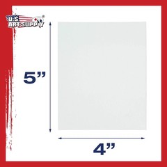 US Art Supply 4 X 5 inch Professional Artist Quality Acid Free Canvas Panel
