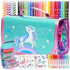Lane Fruit Scented Markers Set Unicorn Pencil Case Art & Craft Colouring Gifts