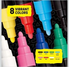 Uni POSCA PC-5M Water-Based Paint Markers (8 Pack) 1.8-2.5mm – Brand New!