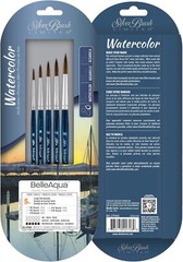 SilverBrushLimited BELLEAQUA 5pc Short Handle WATERCOLOR Round Pro Soft