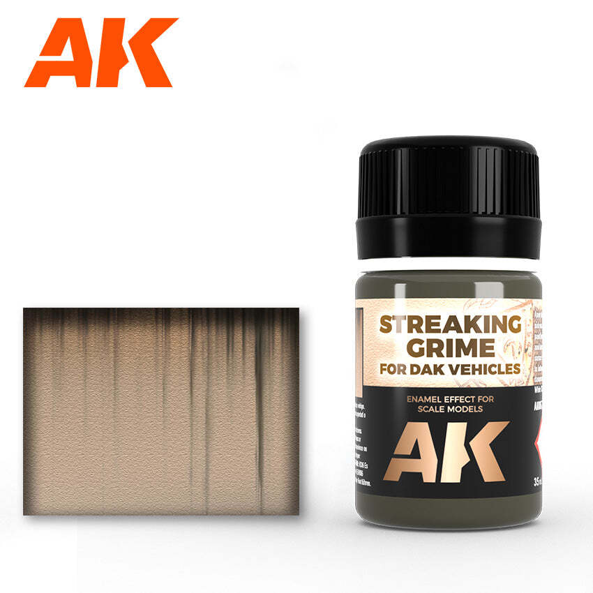 AK Interactive AK067 Streaking Grime for DAK Vehicles Enamel 35ml – US