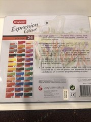 Lot Of 24 Bruynzeel Holland Expression Watercolor Pencils In Tin Nice Preowned