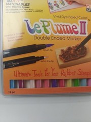 Marvy Le Plume II Rubber Stamping Marker Set Primary Set 1122-12A — AS IS READ