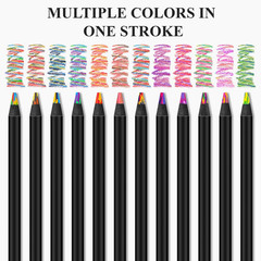 Art Supplies,12-Color Rainbow Colored Pencils Set, Teen Girl Gifts Trendy Stuff,