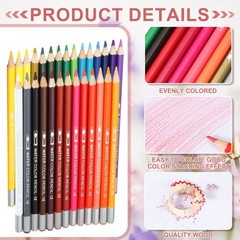 3Pcs Watercolor Pencils for Coloring Drawing Painting,Light Pink