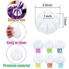6 Pieces Flower Pour Cup for Paint Pouring 6/7/8/9/10 Slot Acrylic Paint Tools S