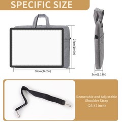 YINGWOND 9000LUX A4 Rechargeable Tracing Light Box with Padded Case,Wireless …