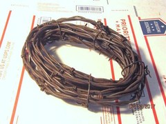 Rusty Barbed Wire Cowboy Western Decor Craft Metal U-Choose Feet 2, 5, 10, 25