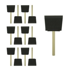 Foam Paint Brushes 3 Inch 12 Pcs High Density Applicator For Crafts Staining DIY