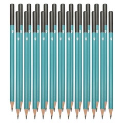 4B Drawing Pencils, 24PCS, Hexagonal , Black Refill, Green/Black Pole