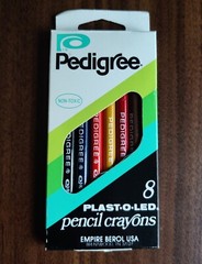 Pedigree Colored Pencil Crayons Empire Plast-o-Led 8-ct Vintage 1974 Unused