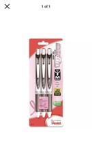 Pentel Gel Pens Retractable Med Pt 3/PK SRPK Barrel/Black Ink BL77ABP3ABC