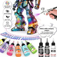 33 Colors Acrylic Airbrush Paint Set – Ready to Spray, Water-Based Kit for Model